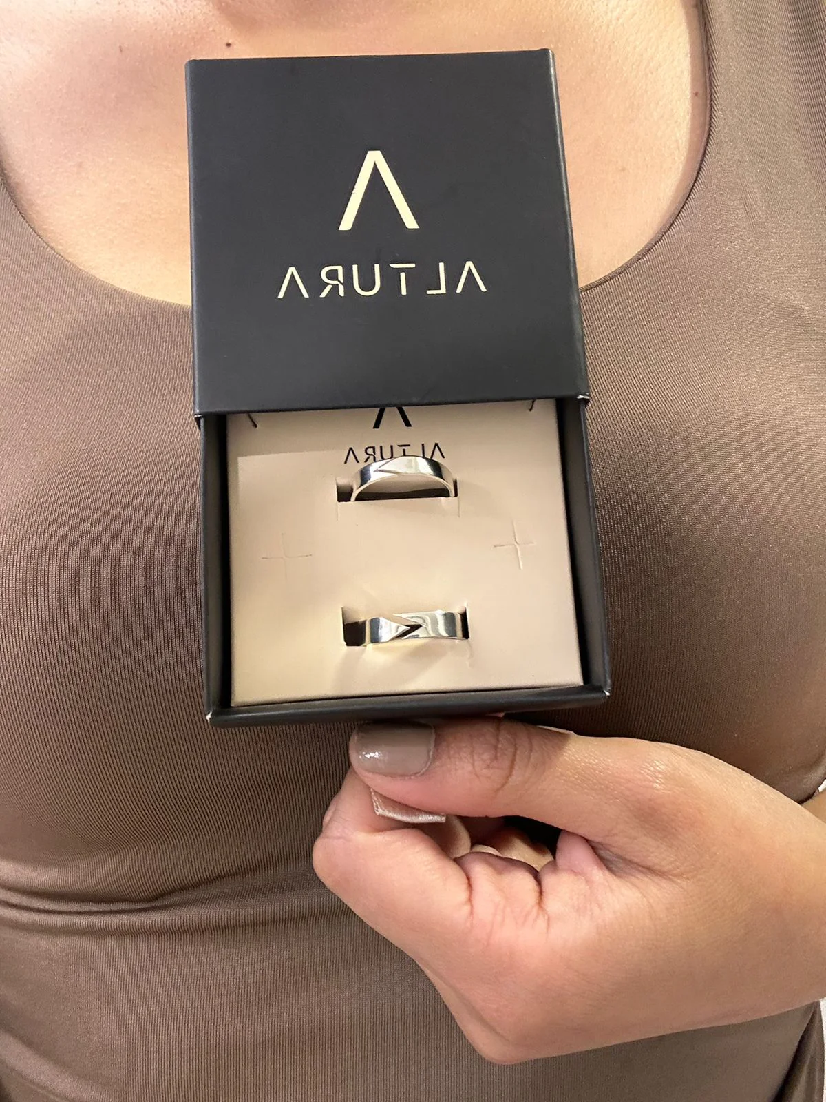 ANILLOS PAREJA ARROW LOVE - PLATA LEY 950 - Image 2