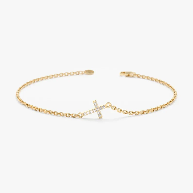 PULSERA CRUZ DE DIAMANTES | SEGUNDA COMPRA 50% OFF